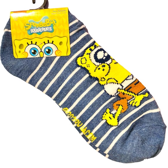 ‼️4 FOR $15‼️CUTE “NO-SHOW” ANKLE SOCKS *5.95 SHIPPING *NEW *SPONGE BOB - Picture 1 of 7